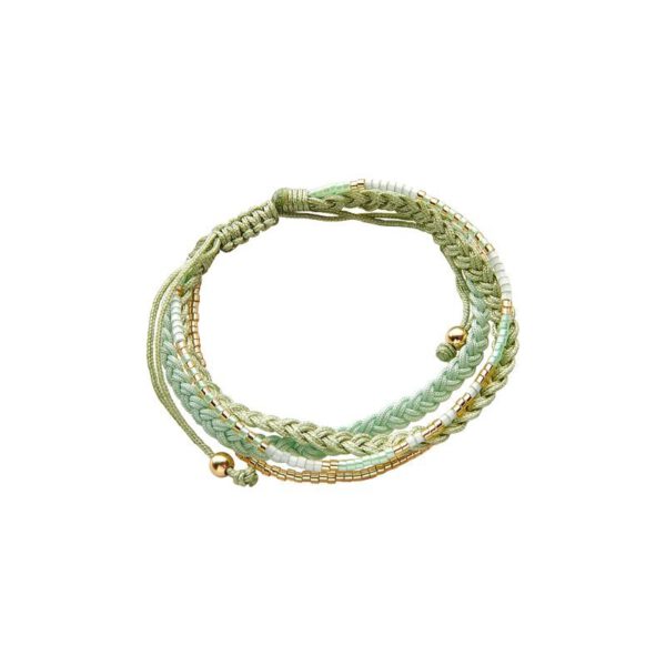 GROENE VIERDELIGE ARMBAND "INDIAN SUMMER"