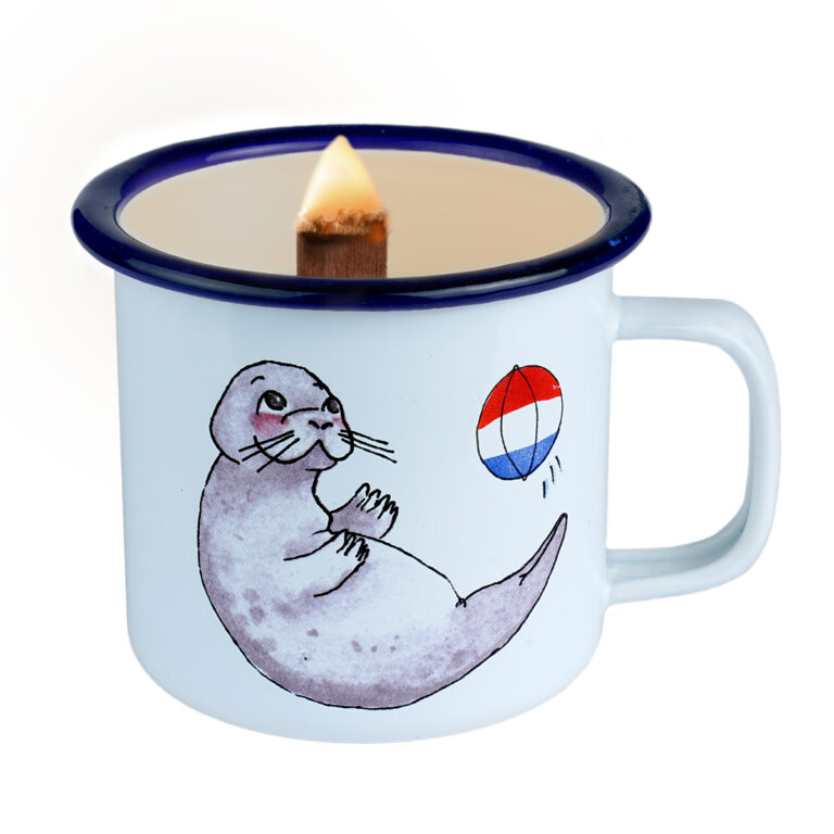 Seal soya bear in enamel mug - Joyin