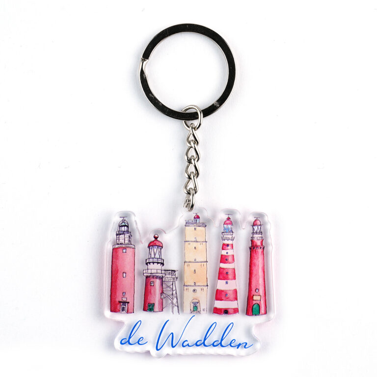 Wadden Sea lighthouse keyring acrylic